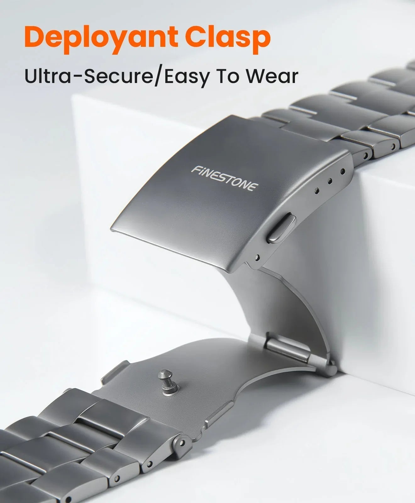 CRNS01 Titanium Apple Watch Band With Folding Clasp - FiNESTONE