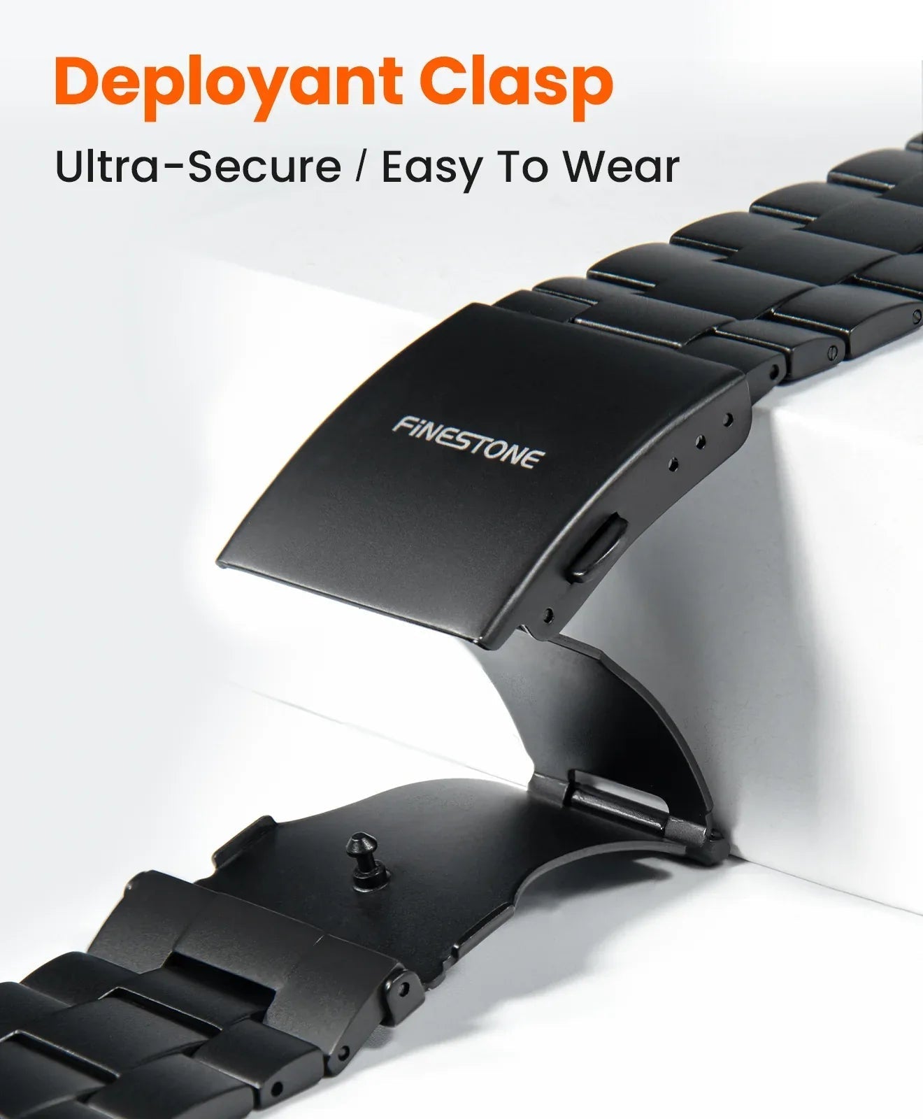 CRNS01 Titanium Apple Watch Band With Folding Clasp - FiNESTONE