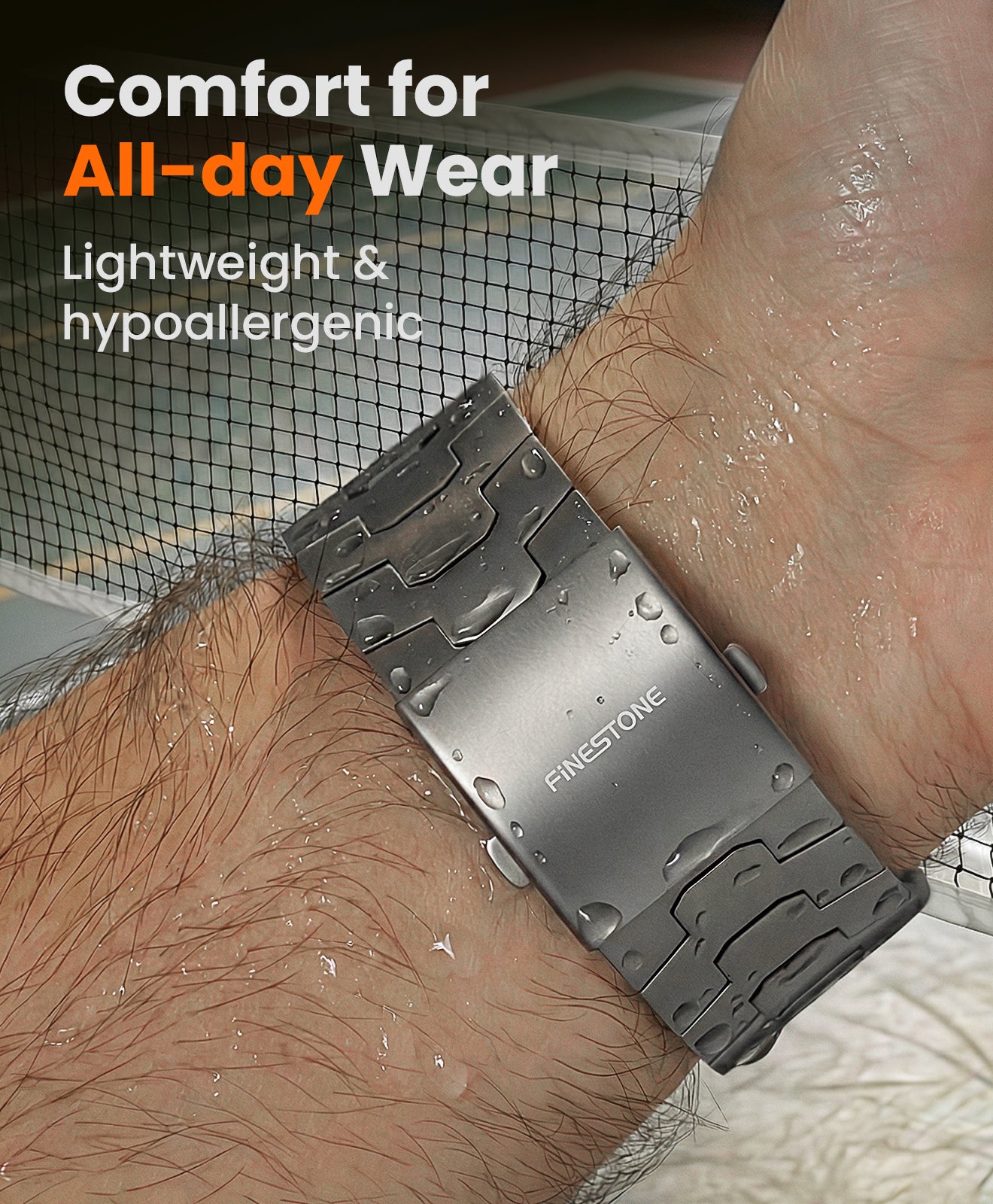 AGIS01 Titanium Apple Watch Band With Folding Clasp