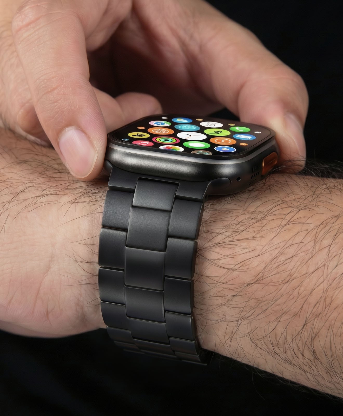 CRNS01 Titanium Apple Watch Band With Folding Clasp