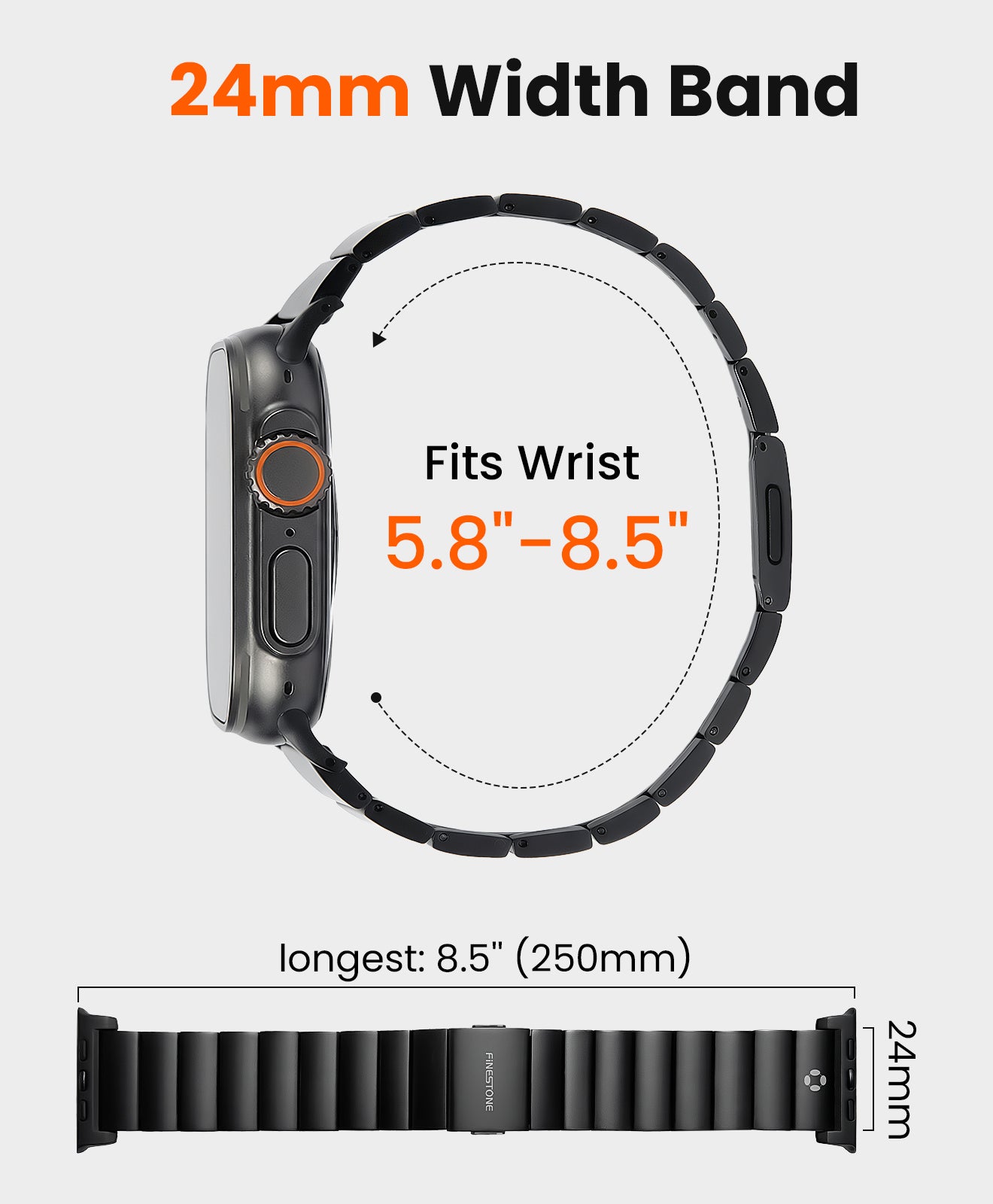 apple watch ultra 2 black titanium strap