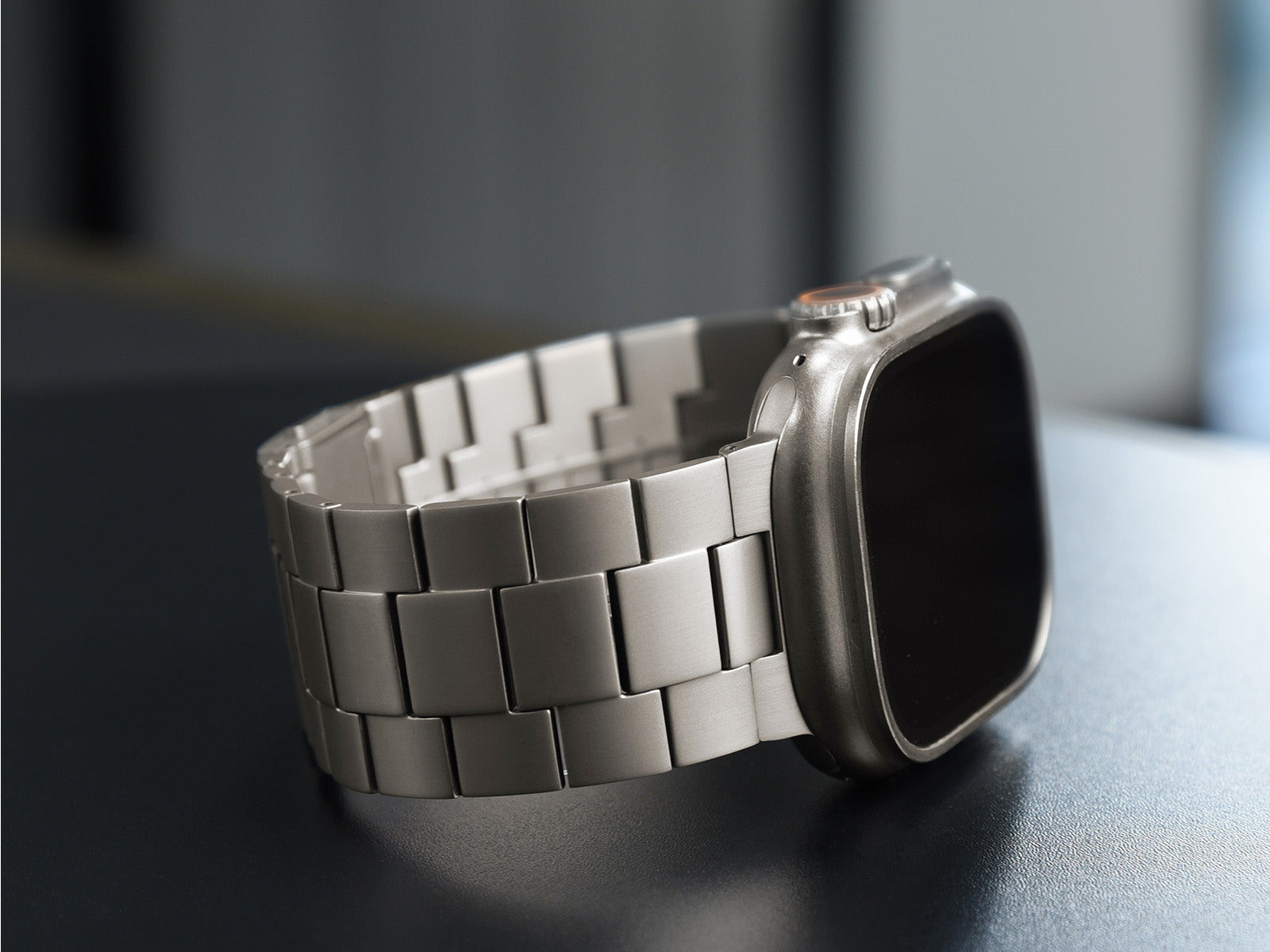 Durable titanium Apple Watch band built for sports, travel, and everyday use
