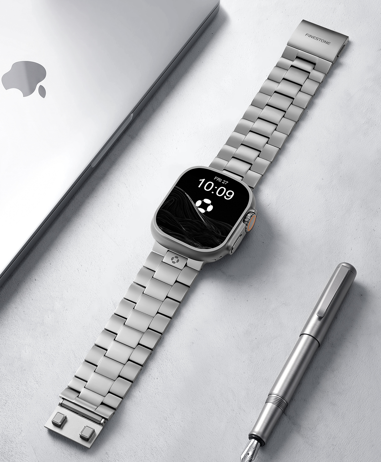 CRNS01 Titanium Apple Watch Band With Magnetic Clasp
