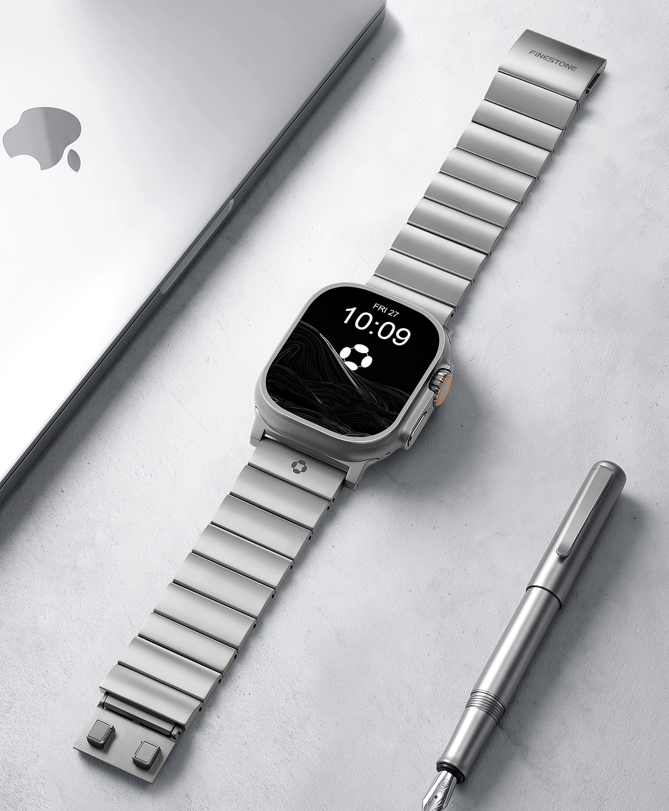 CRNS02 Titanium Apple Watch Band With Magnetic Clasp