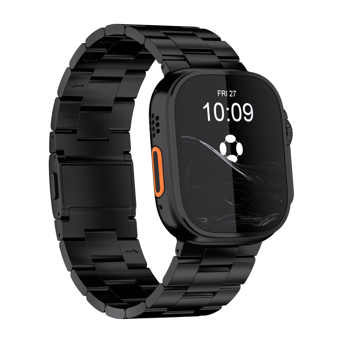 Apple Watch Ultra Black Titanium – Patented Tool-Free Links (Magnetic Clasp, 49mm)
