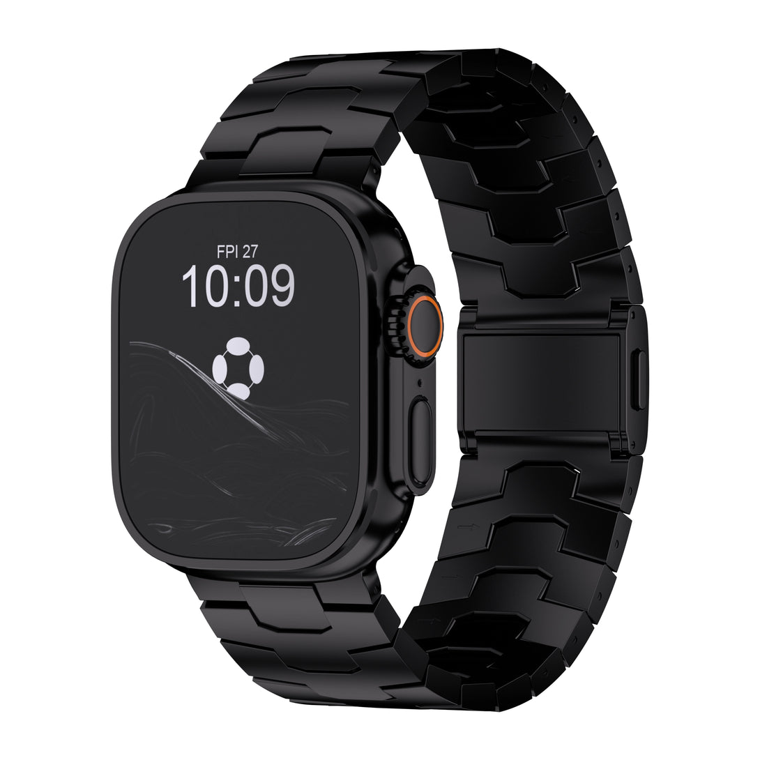 Apple Watch Ultra 1 & 2 Black Titanium Strap - 49mm Patented Magnetic Clasp.