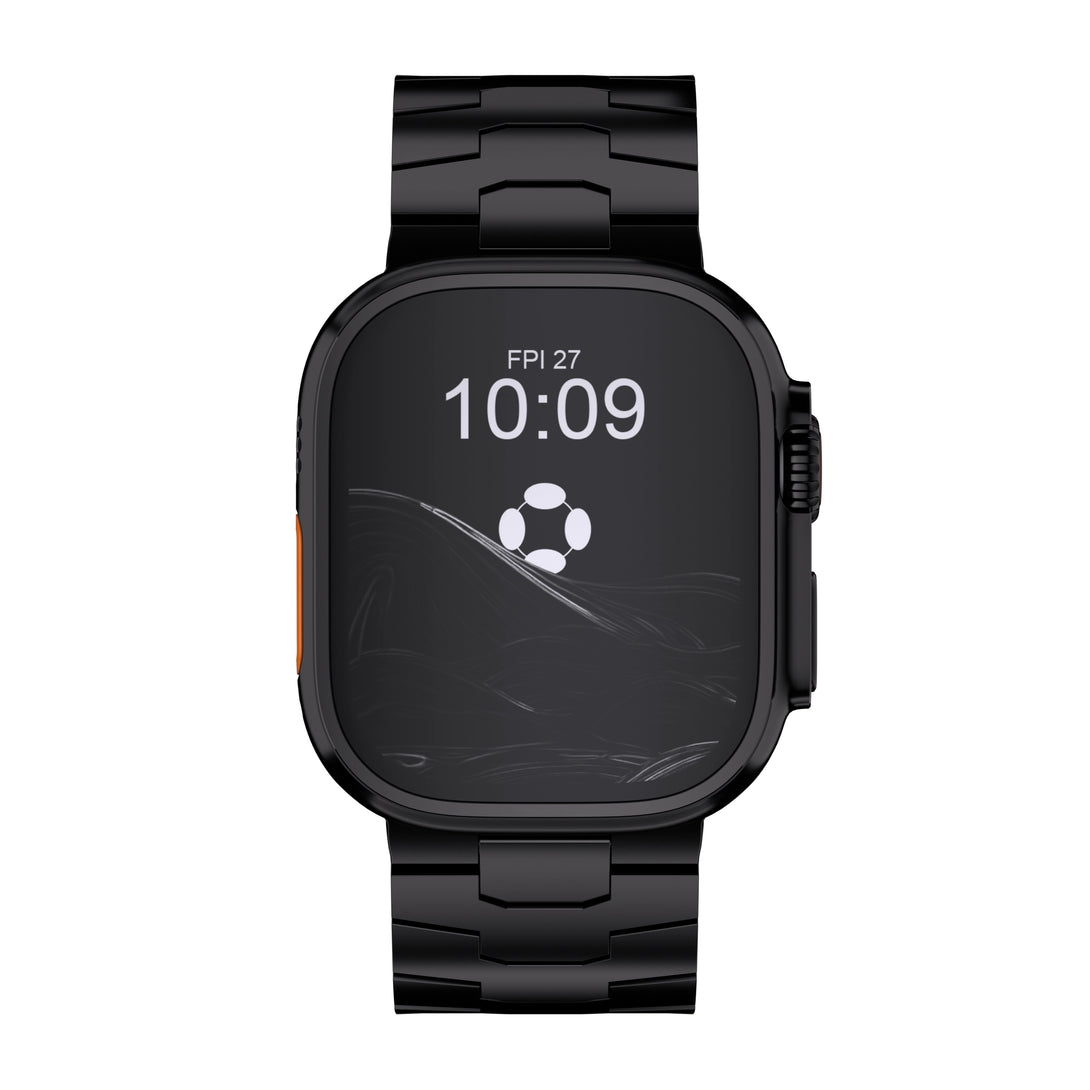 Apple Watch Ultra 1 & 2 Black Titanium Strap - 49mm Patented Magnetic Clasp.