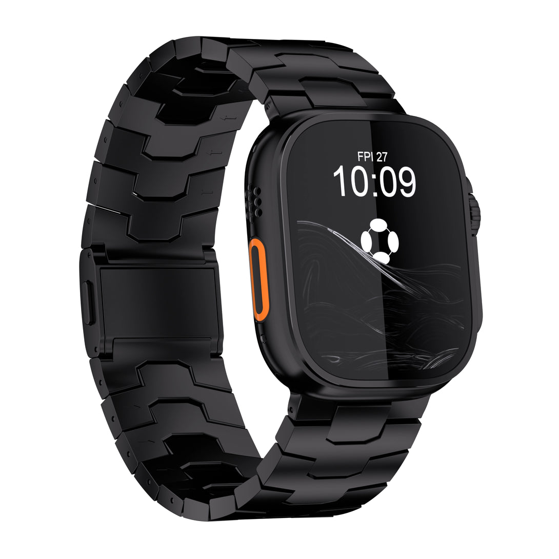 Apple Watch Ultra 1 & 2 Black Titanium Strap - 49mm Patented Magnetic Clasp.