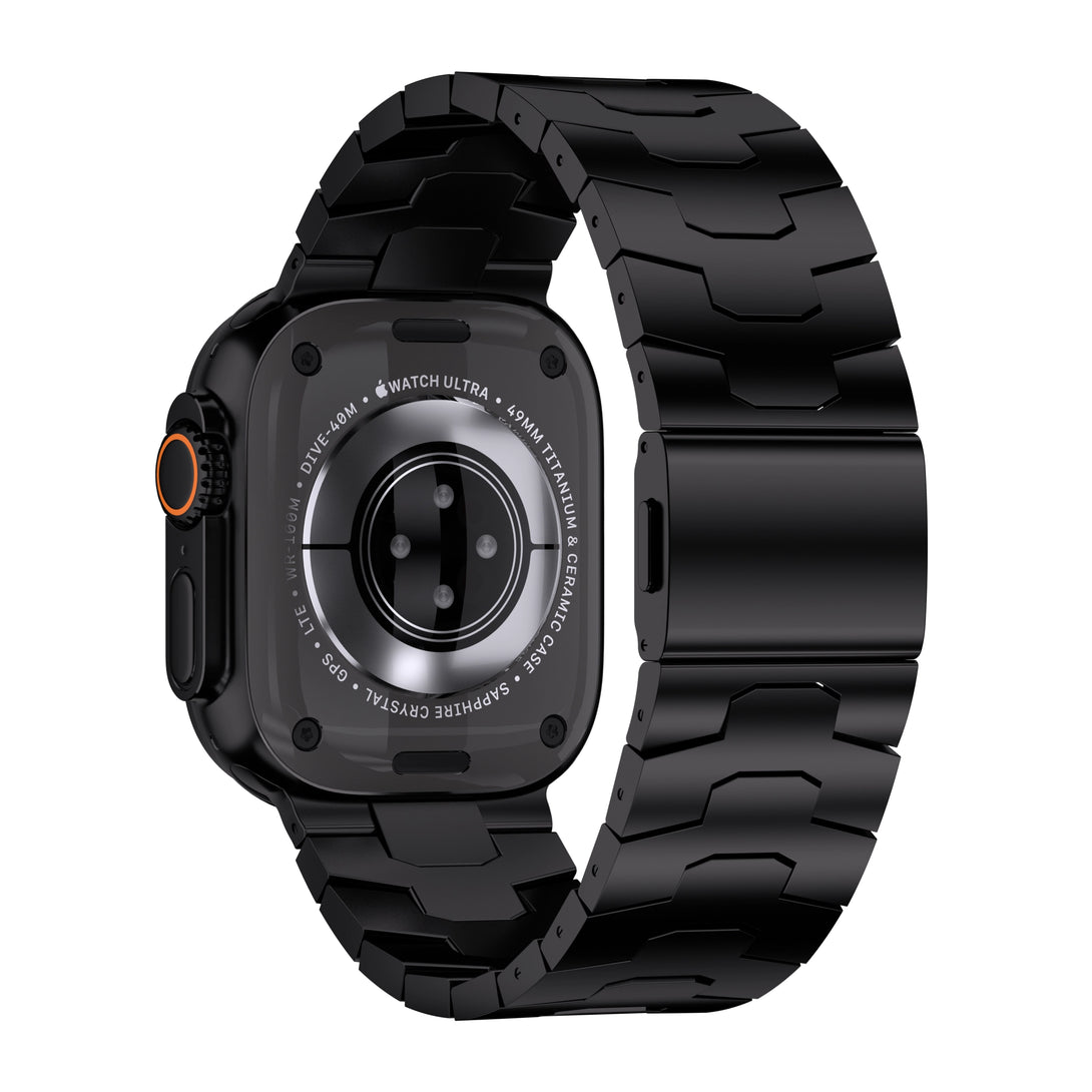Apple Watch Ultra 1 & 2 Black Titanium Strap - 49mm Patented Magnetic Clasp.