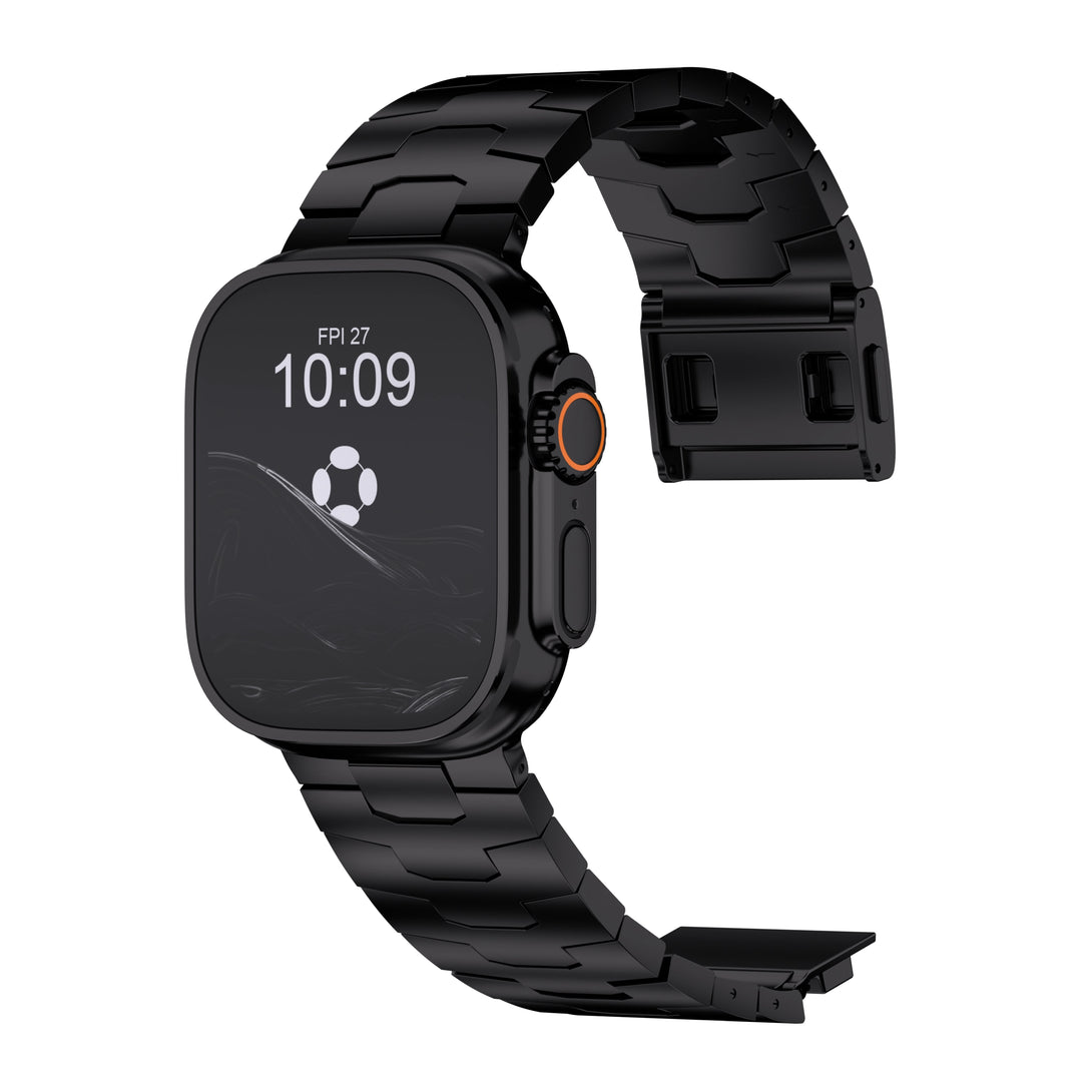 Apple Watch Ultra 1 & 2 Black Titanium Strap - 49mm Patented Magnetic Clasp.