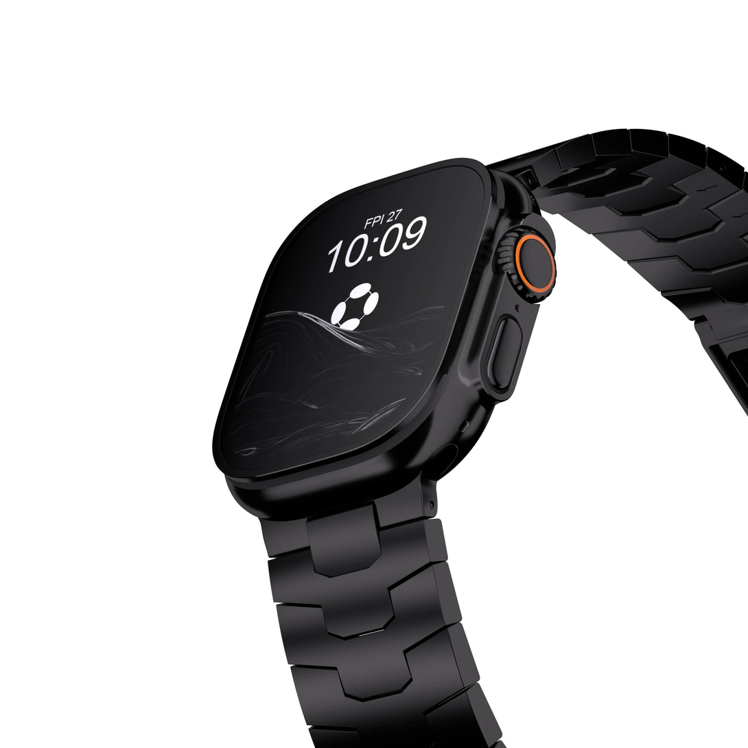 Apple Watch Ultra 1 & 2 Black Titanium Strap - 49mm Patented Magnetic Clasp.