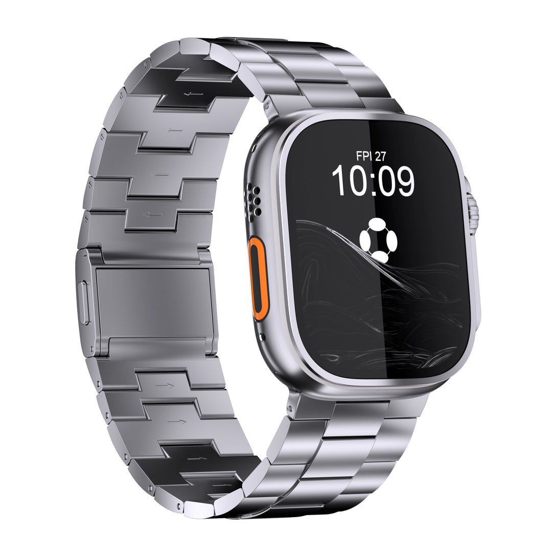 Apple Watch Ultra 1 & 2 Titanium Strap - 49mm Patented Magnetic Clasp.
