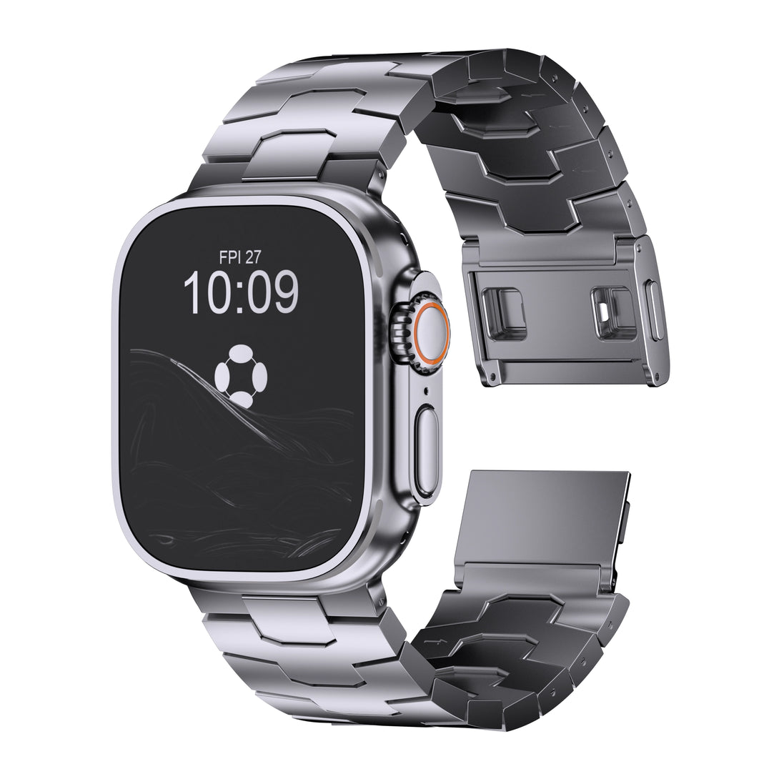 Apple Watch Ultra 1 & 2 Titanium Strap - 49mm Patented Magnetic Clasp.