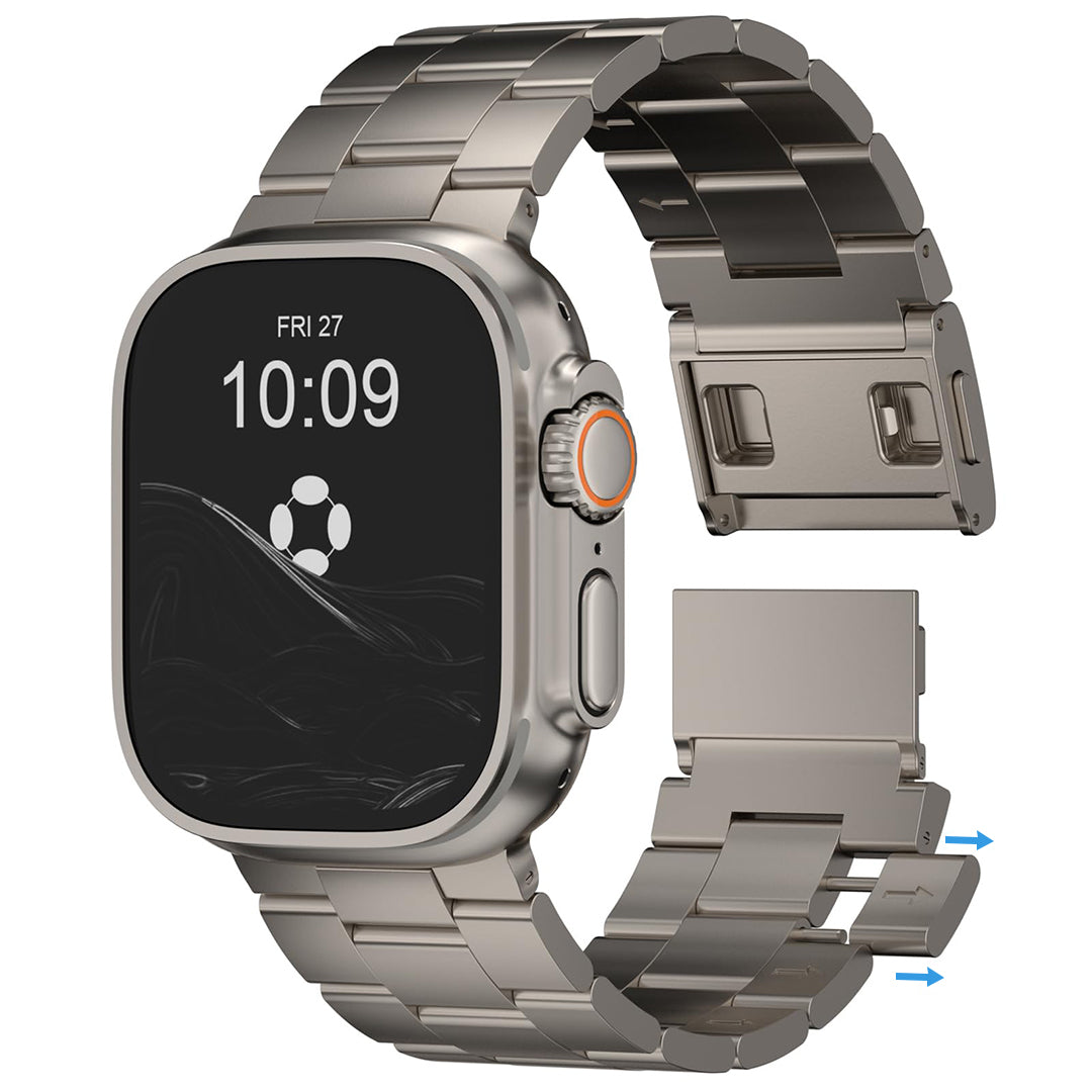 FINESTONE CRNS-PRO Titanium Magnetic Band Compatible with Apple Watch Ultra 3/2/1 49mm, Series 11/10 46mm - Band Width 26mm, No Tools Need Adjustable Strap for Men