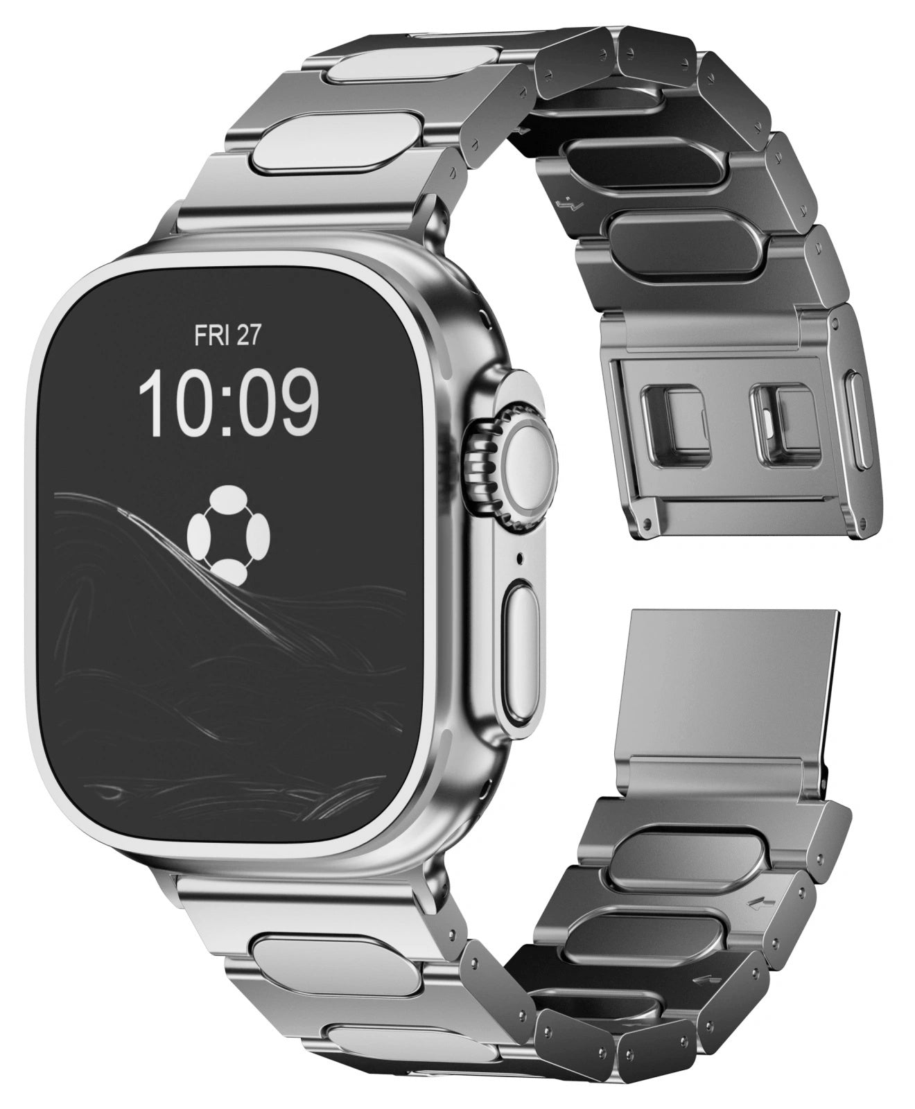 Comfort Fit Titanium Magnetic Band - Secure & Breathable Apple Watch Strap for All-Day Wear